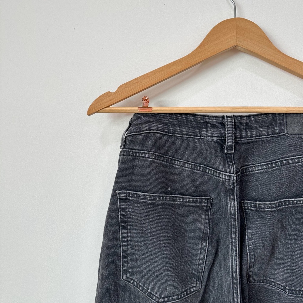 Zara Black Fade Straight Leg High Waist Jeans - Picture 3 of 6